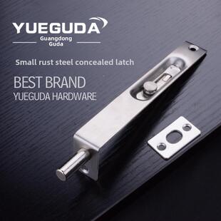 隐藏式门闩不锈钢防盗门窗防火双折加长隐身上下天地门门闩