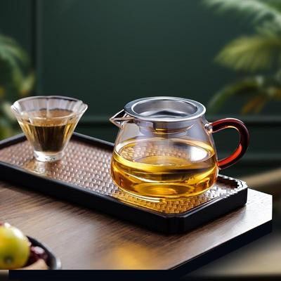 迷你彩把玻璃公道杯高档304锈钢过滤网一体高硼硅耐高温耐寒200ml