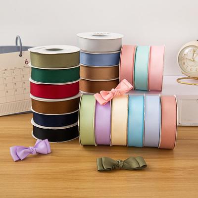 2.5双面哑光涤棉织带手工diy发饰蝴蝶结材料服装辅料棉质包边丝带