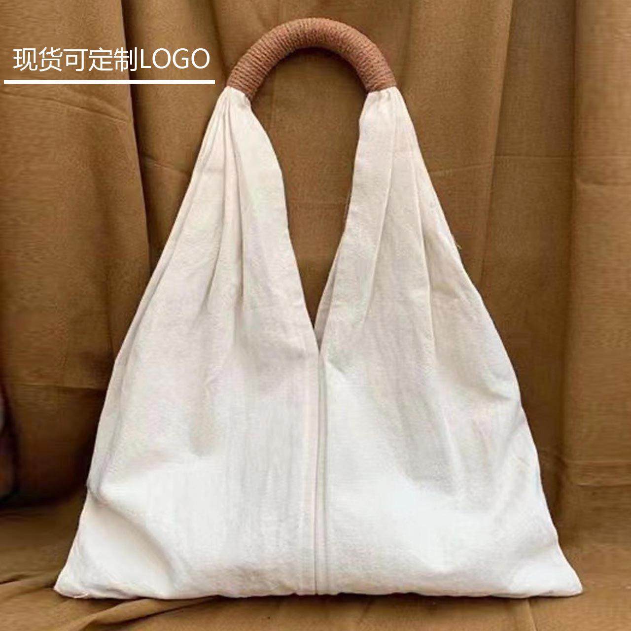 厂家直销纯色帆布包2025大容量兰亭序书法包学院风托特包定 制