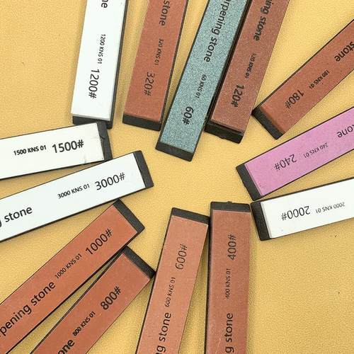 60-3000目白刚玉定角磨刀器配件磨刀石油石金刚砂热销精磨菜刀