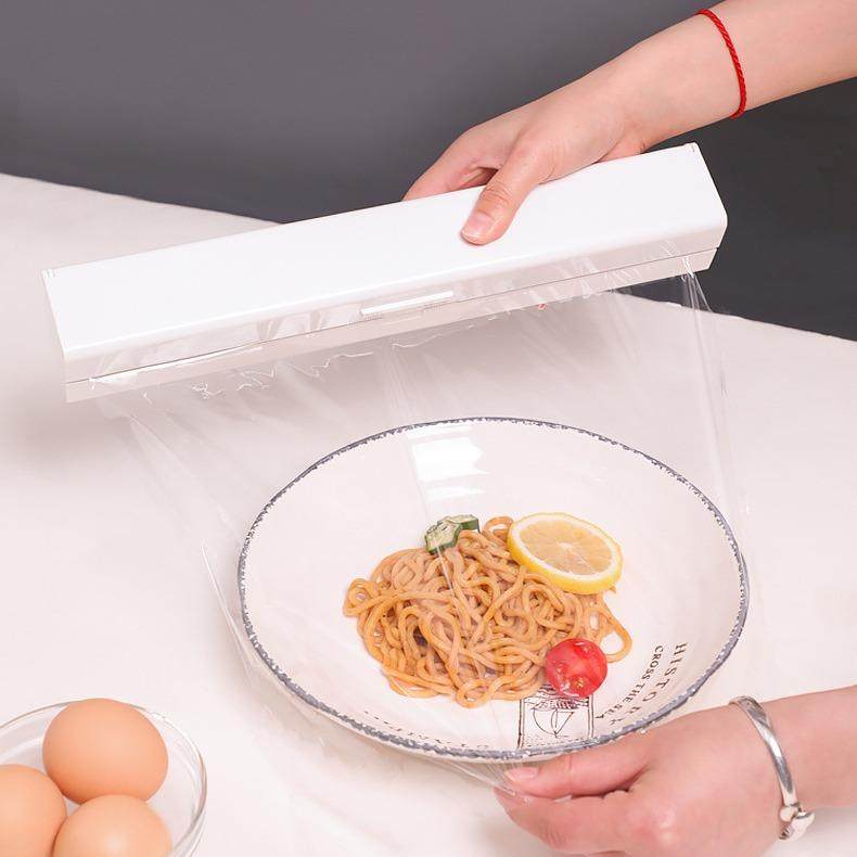 米木.家用保鲜膜收纳盒切割器大卷家用切割盒厨房磁吸壁挂式