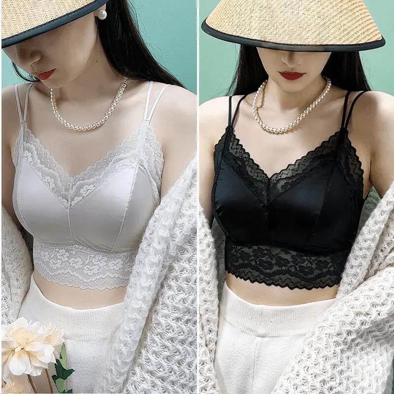 启晟严选小店蕾丝美背女士小胸聚拢无痕一体胸垫内搭吊带背心通勤