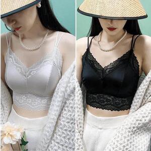 启晟严选小店蕾丝美背女士小胸聚拢无痕一体胸垫内搭吊带背心通勤