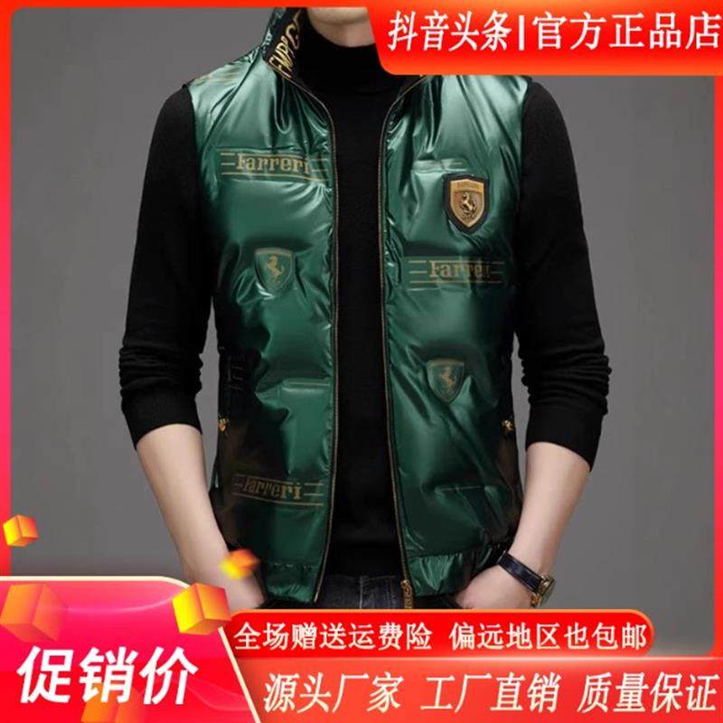 双十二Cloud轻奢2号店冬季男士羽绒背心上衣修身马甲J立领保暖外