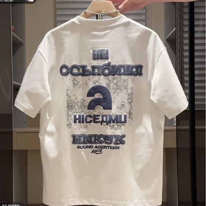 合兴男装2026新款无袖t恤男士夏季字母印花圆领背心青年大码