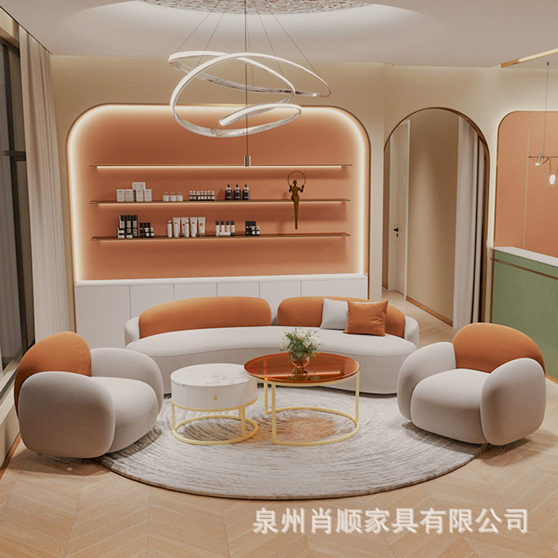 网红店轻奢科技布店用沙发组合