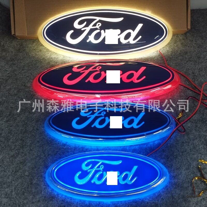 适用于福F 特猛150禽流光中网标尾标探险中网水晶标者9英寸车标灯