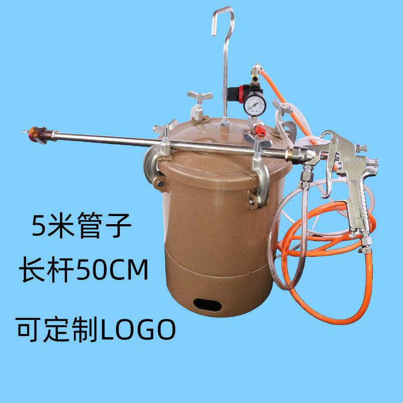 彩钢瓦翻新77加长杆气动喷漆枪水包水乳胶漆水性漆包砂彩钢漆喷枪