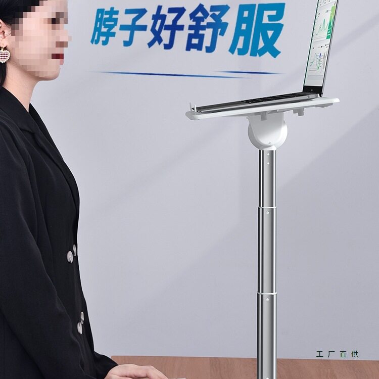 站立式工作台电脑升降桌可移动调节增高架小型办公桌上桌子加高站