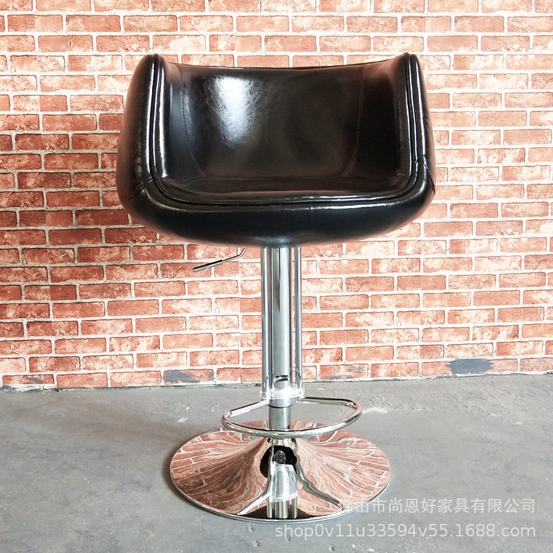 LOFT工业风个性真皮复古酒杯形升降吧椅4S店售楼部旋转洽谈休闲椅