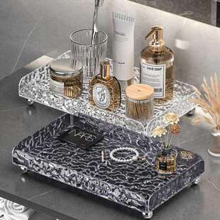 浴室洗手边上亚克力卫生间置物架洗脸池托盘厕所洗漱台收纳盒台面
