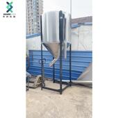 华柯机械700公斤不锈钢储料罐架子加高配2.2kw高压风机下小料斗