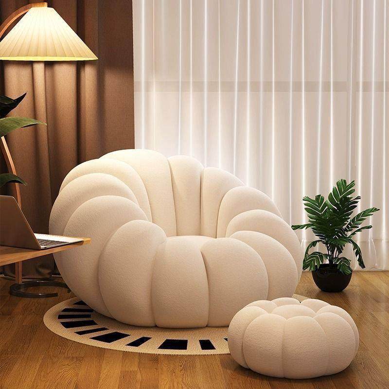 南瓜懒人沙发榻榻米卧室阳台休闲椅可旋转单人沙发小户型豆袋躺椅