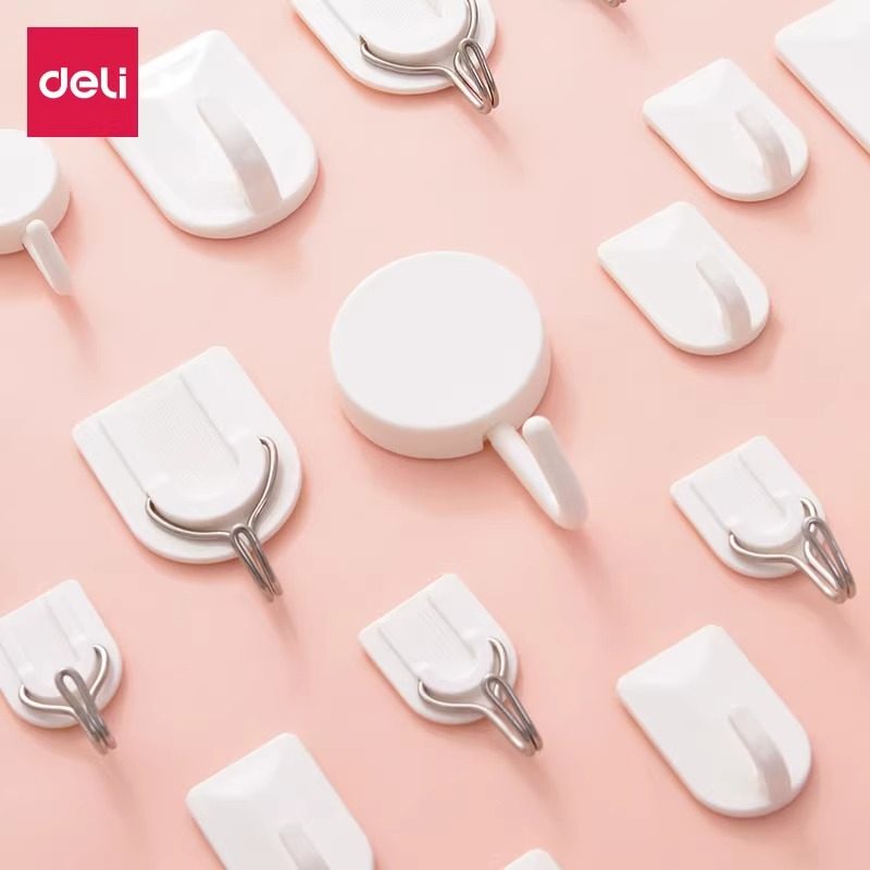 得力挂钩子强力粘胶墙壁挂物粘钩衣帽挂衣架壁挂墙钩子,收纳整理,挂钩/粘钩,淘宝优惠券,粉丝福利购,淘宝优惠卷