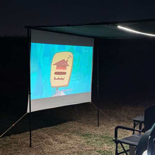 简森户外车边帐篷侧帐天幕遮阳棚专用高清投影幕布露营折叠非ARB