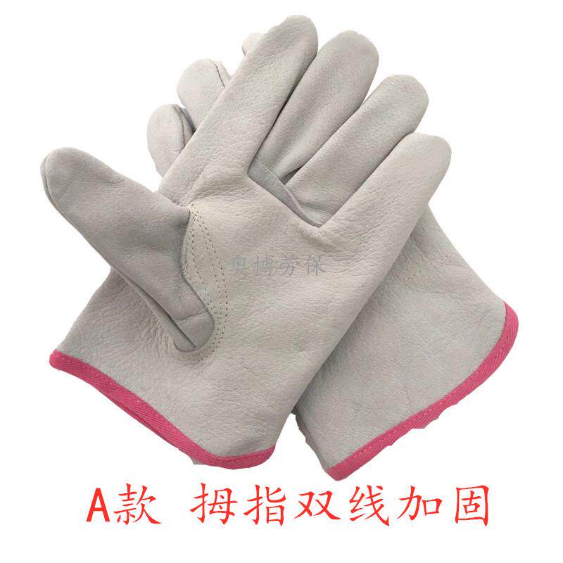 全牛皮头层电焊手套司机手套焊工焊接防烫耐高温搬运隔热手套软皮