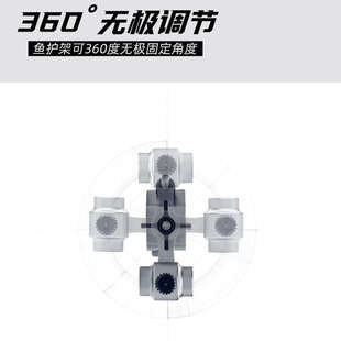 新款金阁轻量铝合金万向多功能钓椅配件大物炮台架鱼护架