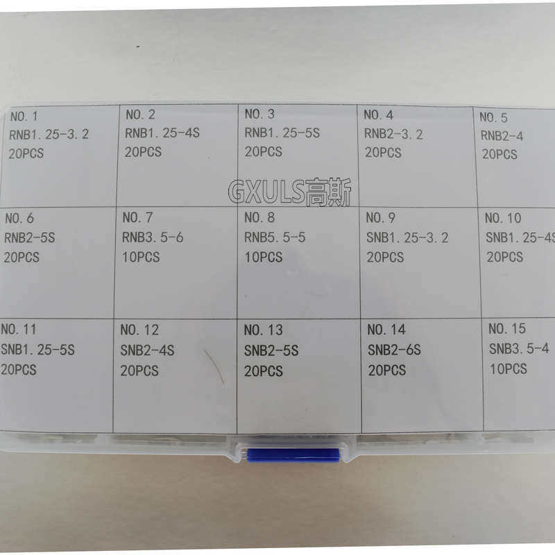 圆形叉型冷压裸端接线端子电线接头盒装Y型U型0.5-6平方电工维修