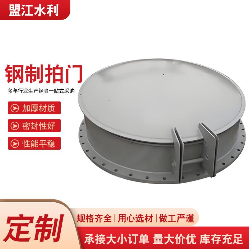 钢制拍门厂家现货污水处理设备侧翻浮箱法兰式管道止回阀钢制拍门