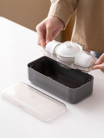 Tianyu Su Dehua White Porcelain Travel Tea Set, portable Quick Customer Cup, one pot and three cups, outdoor tea brewing covered bowl thumbnail 5