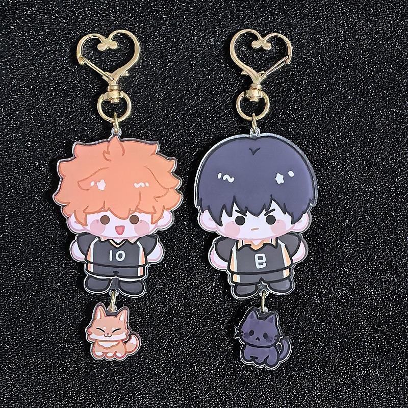 原创同人排球少年钥匙扣影山飞雄及川彻日向翔阳动漫周边挂件