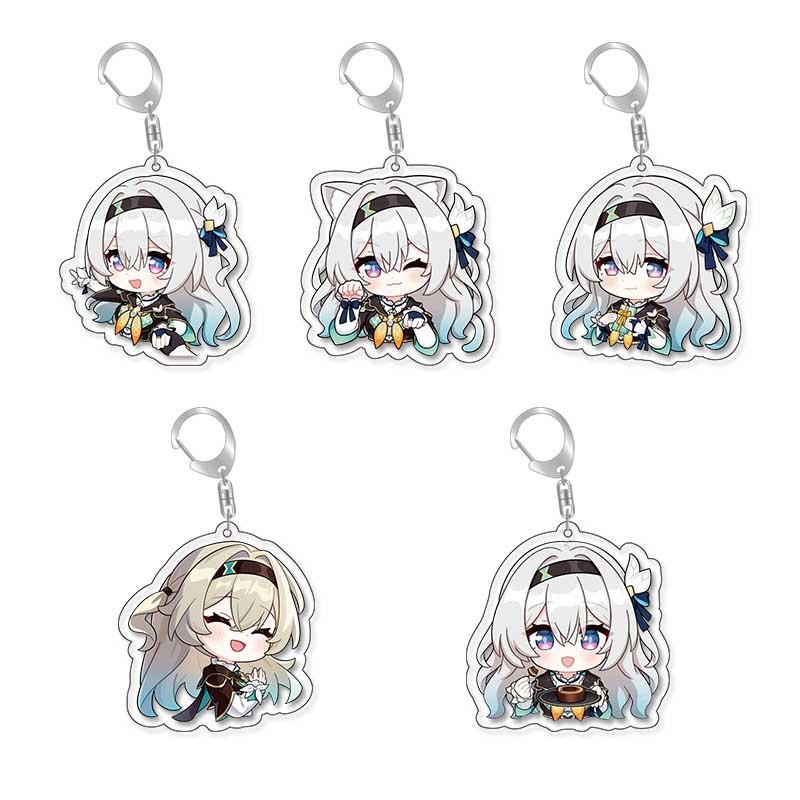 星穹崩坏铁道流萤新款可爱表情包亚克力钥匙扣周边高清小挂件挂饰