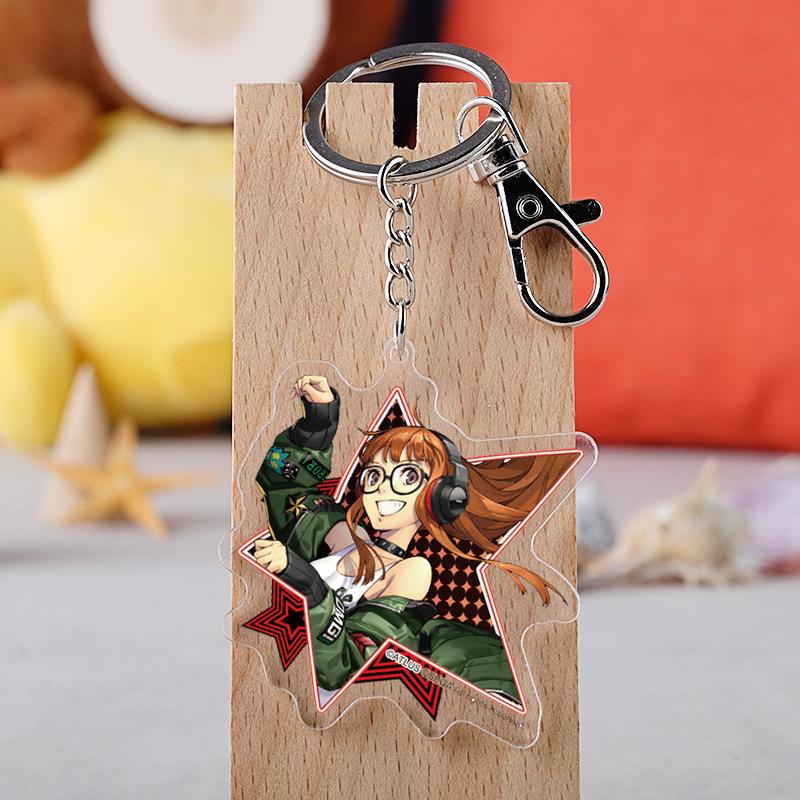 动漫周边 女神异闻录亚克力钥匙扣 怪盗团 雨宫莲透明挂件