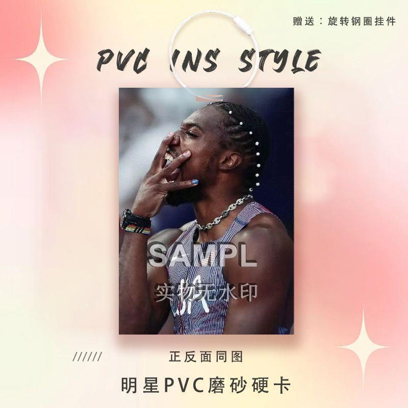 莱尔斯周边书包挂件球星卡参赛卡片田径运动员PVC卡片书包挂件