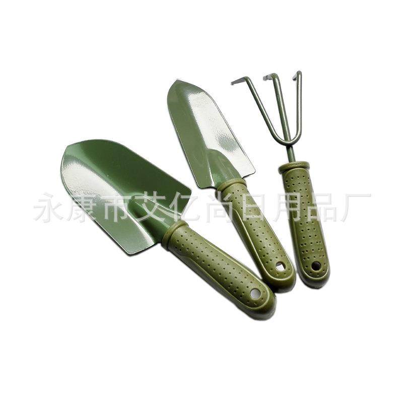 园艺工具三件套加厚铲 锄 耙小盆栽种花挖土铲子种菜多肉种植工具