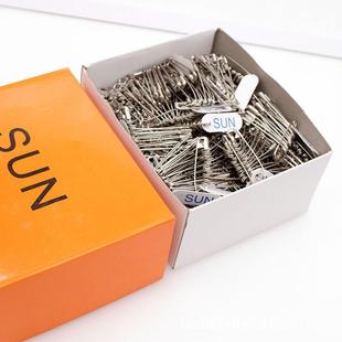 钢丝别针多规格高强度防锈保险扣针加粗镀镍安全别针 SUN串装