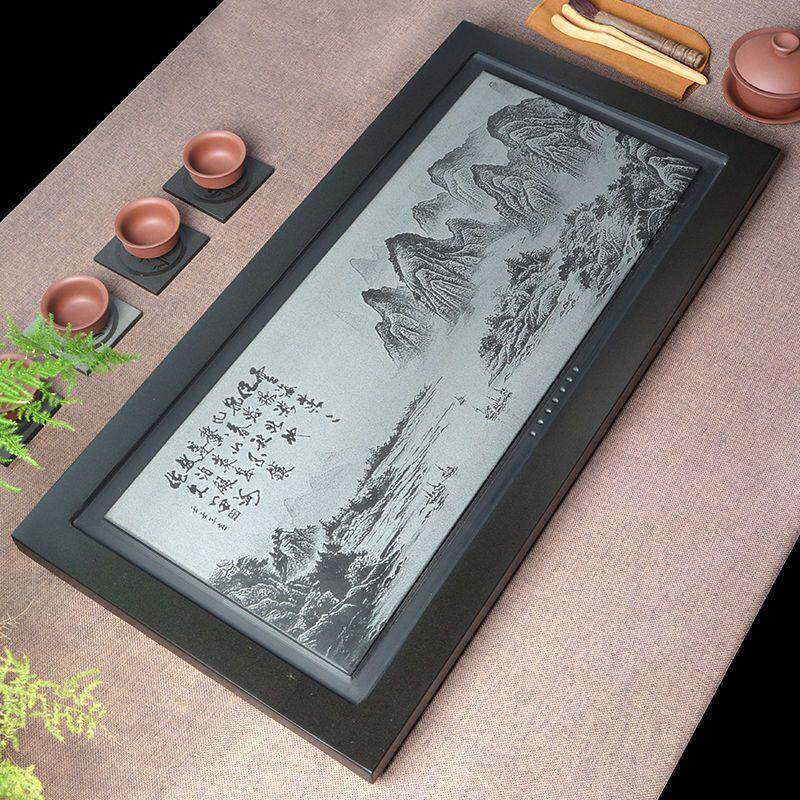 乌金石茶盘天然整块蒙古