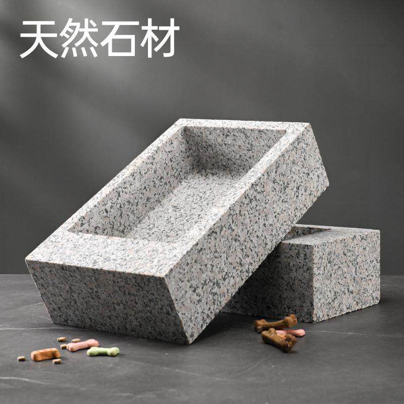 石头狗槽加大加重狗碗狗