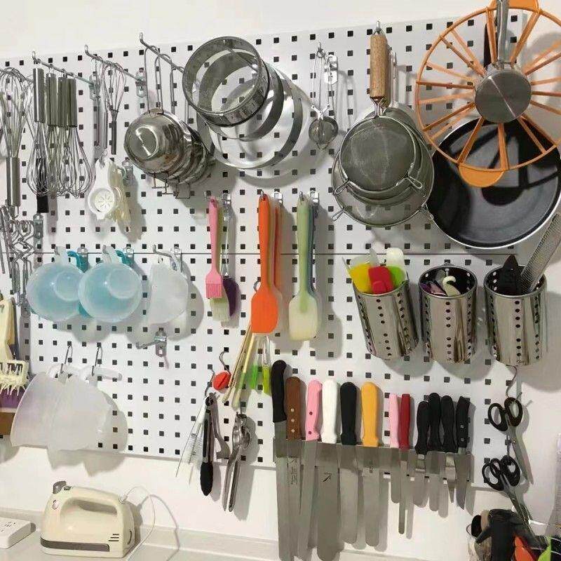 烘焙洞洞板工具挂架墙上