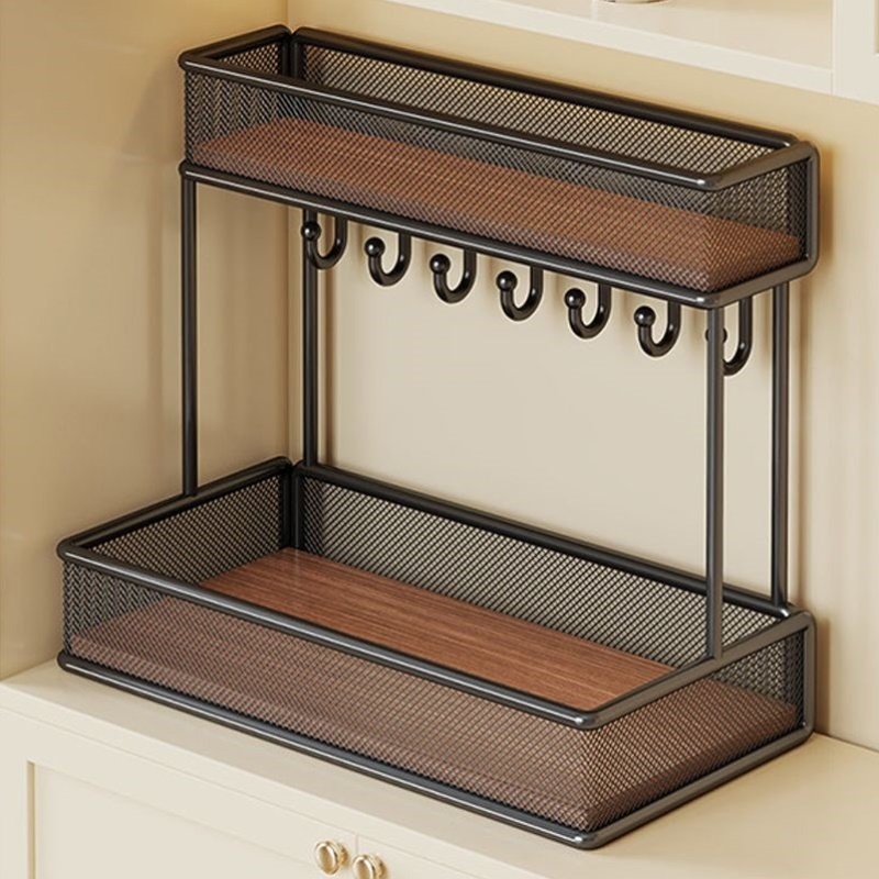 玄关置物架入户门口钥匙收纳盒桌面分层整理盒首饰大容量展示架子