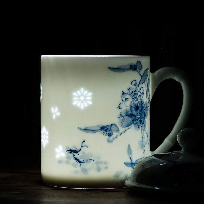 景德镇茶杯陶瓷带盖泡手