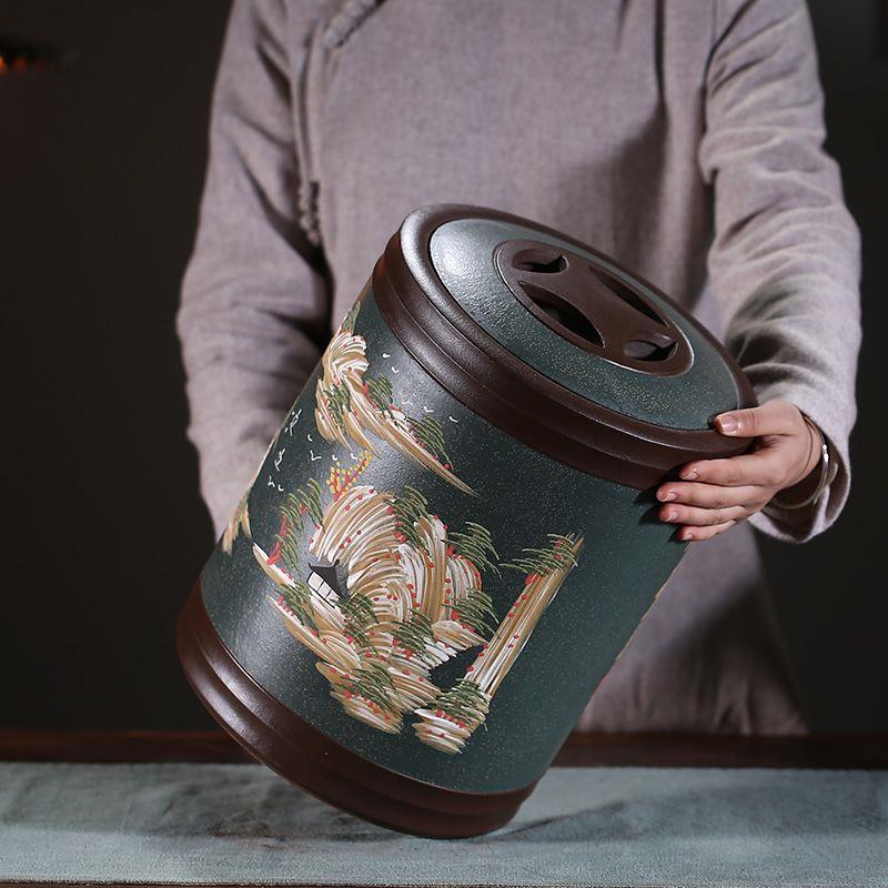 宜兴紫砂茶叶罐大号普洱
