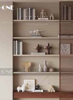 匠十三 高级感小众装饰品家居陶瓷花瓶侘寂风中古客厅酒柜摆件