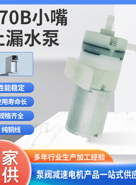 370B小嘴止漏水泵定制 厨房卫浴植物浇花水泵3V24V静音自吸抽水泵