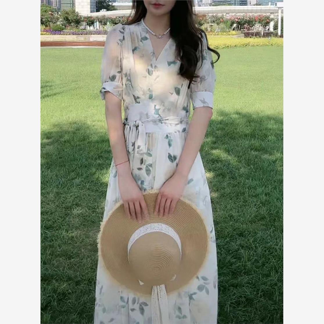 小清新法式连衣裙女2024