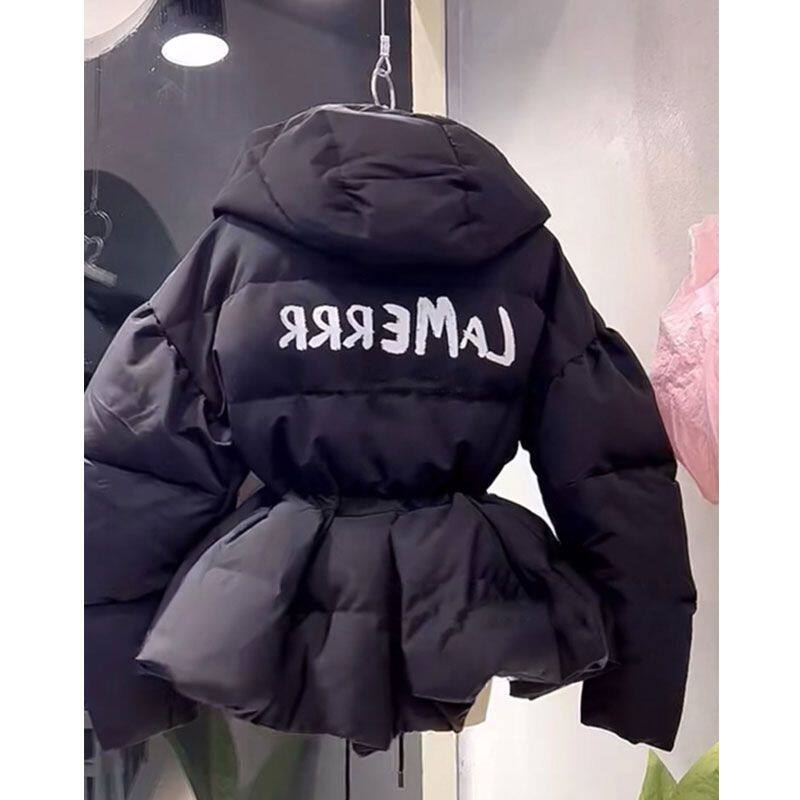 2024年新款高级感炸街外套小个子黑色修身收腰短款羽绒棉服女冬季