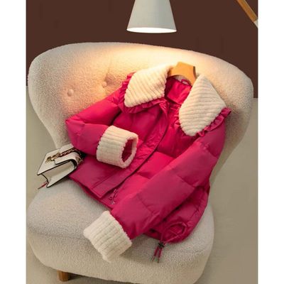 羽绒服女短款加厚款娃娃