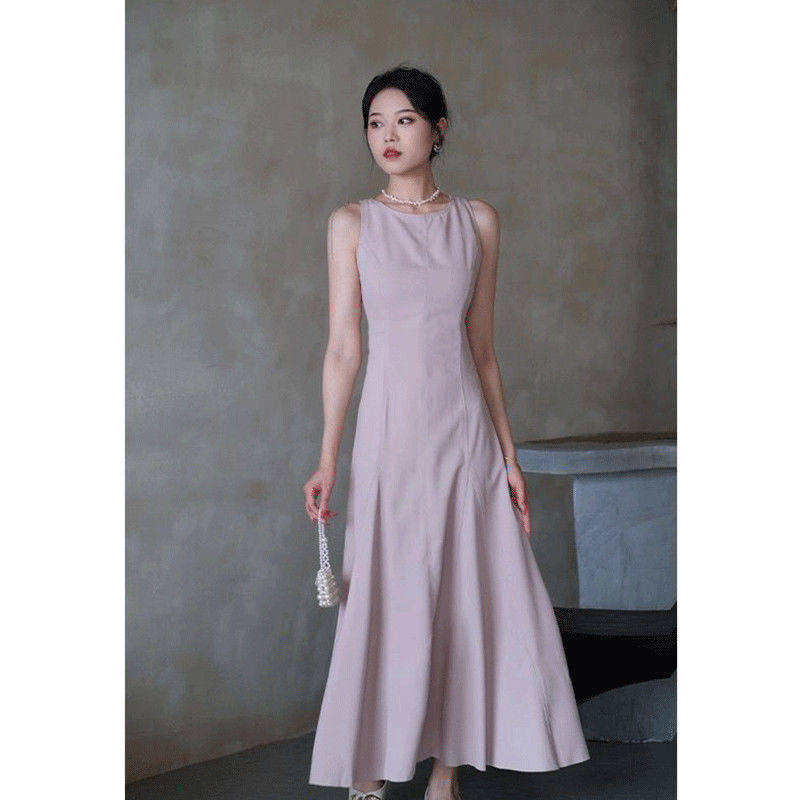 气质显瘦新中式大裙摆连衣裙女高级气质法式复古背心长裙夏装新款