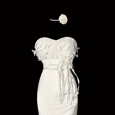 夏季新款缎面晚礼服高级