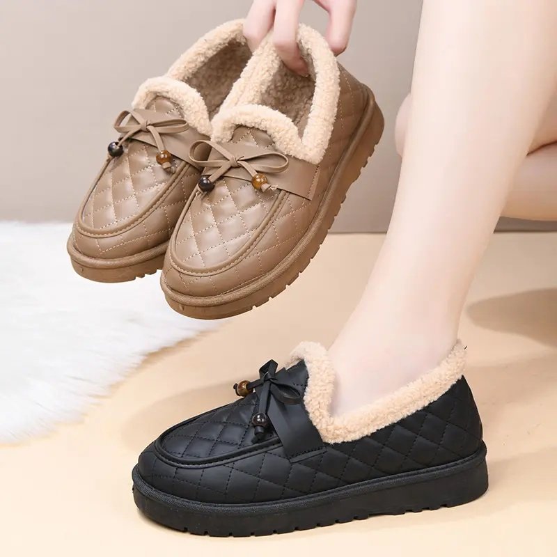 冬季新款老北京棉鞋女加绒加厚妈妈鞋软底防滑防水纯色乐福女棉靴,女鞋,棉鞋,淘宝优惠券,粉丝福利购,淘宝优惠卷