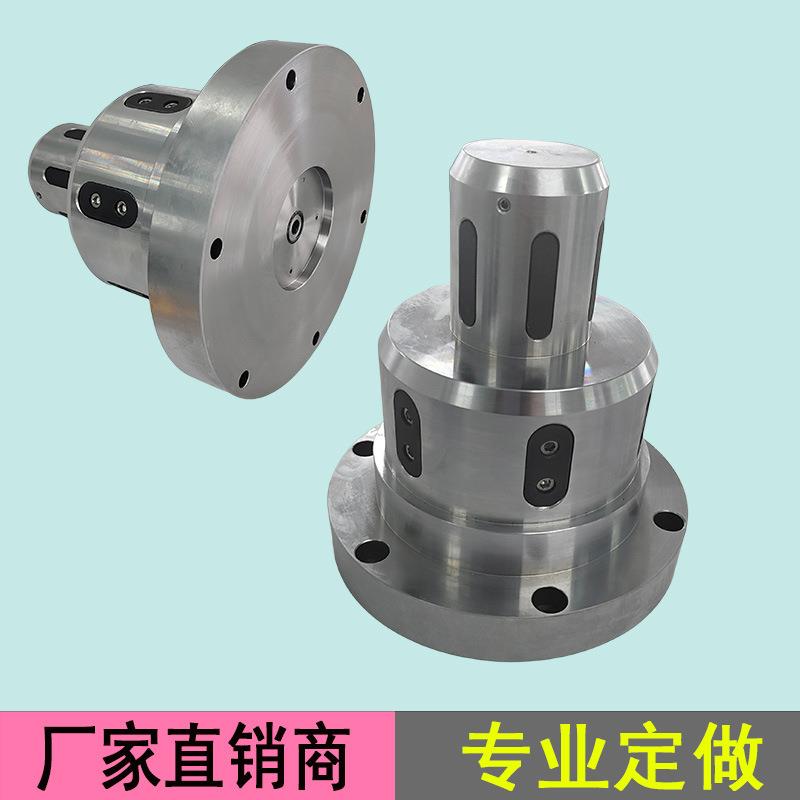 旋转机械夹头来图定制气压驱动弹簧顶推手动旋转式顶纸机械胀轴