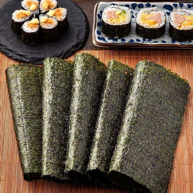 寿司本场海苔 烤紫菜50张本场海苔 紫菜包饭烤海苔干海苔10包包邮