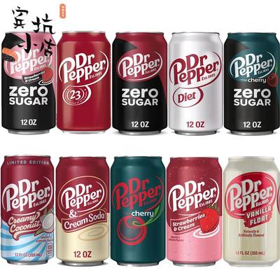 美国进口Dr Pepper胡椒博士含糖汽水饮料355ml波兰樱桃胡椒博士