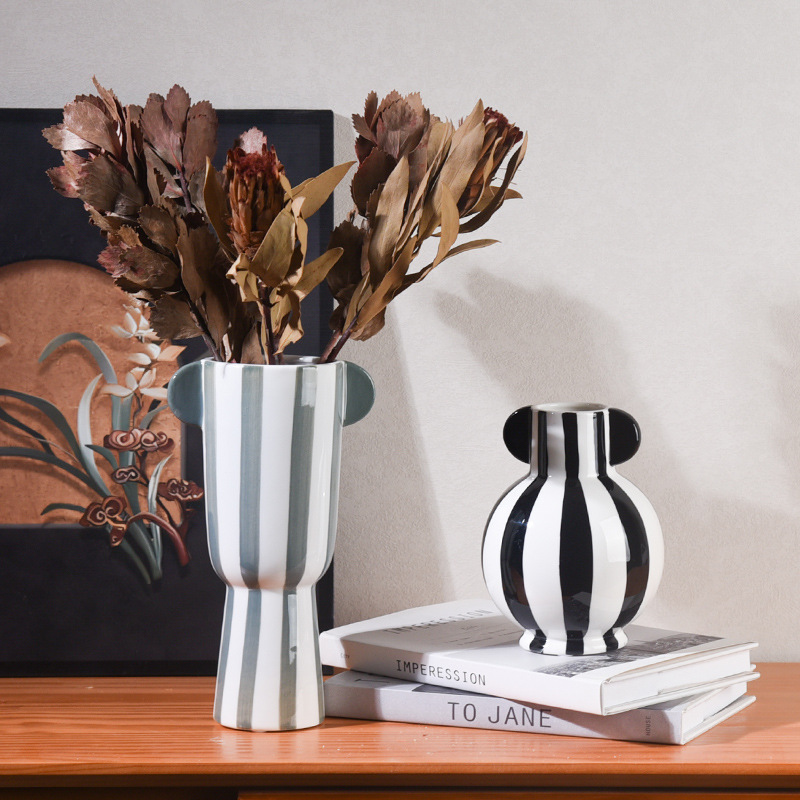 中古风餐桌摆件法式绿植水培陶瓷