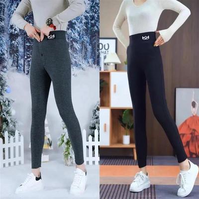 芷安轻奢冬季加绒加厚内搭裤 高腰男大尺码下装外穿卫裤